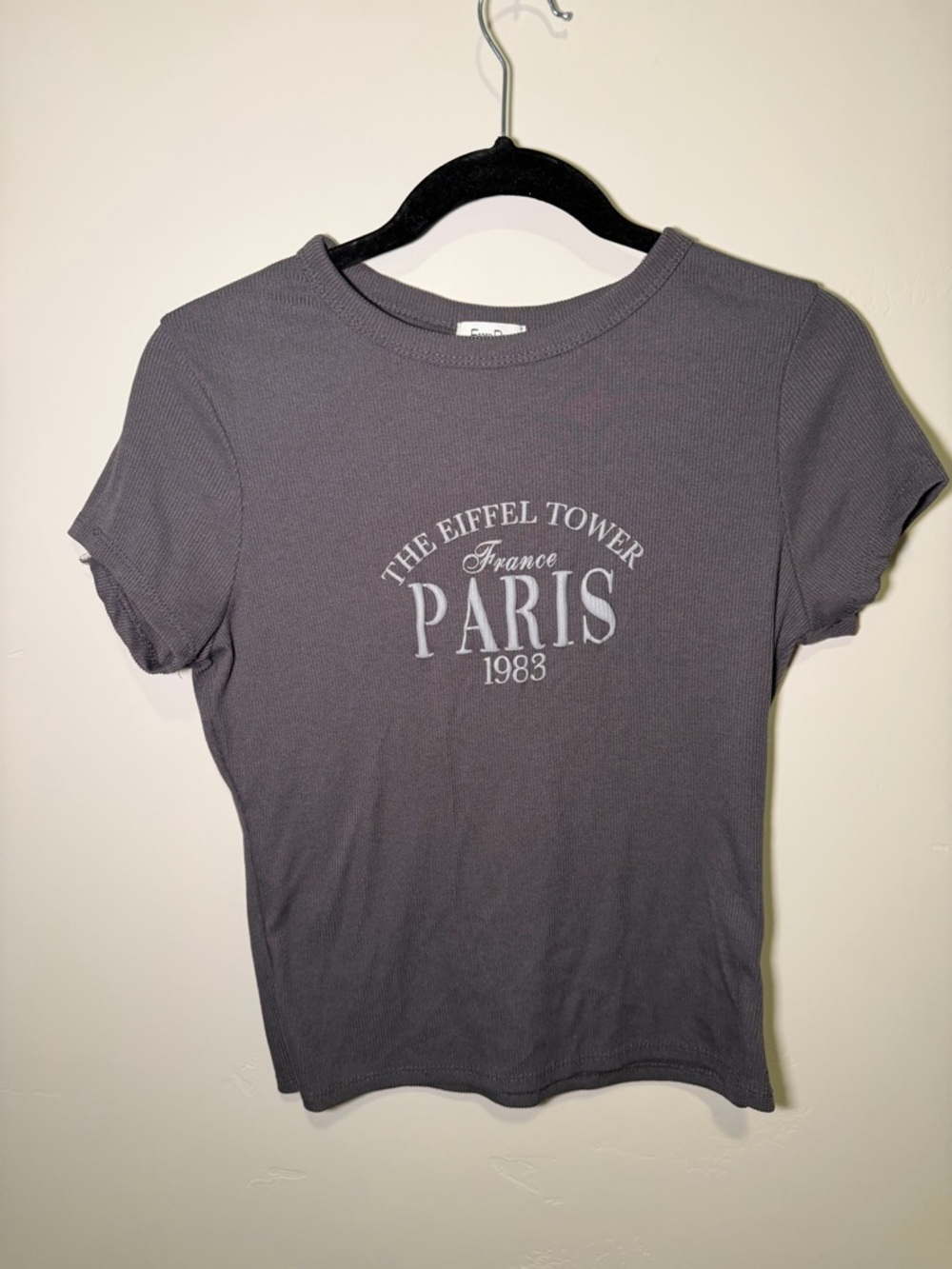 Paris Graphic Short Sleeve Tee — Gray